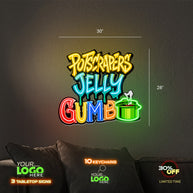 POTSCRAPERS JELLY GUMBO | LED NEON SIGN