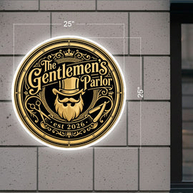 The Gentlemen's Parlor Signle Sided Light Box