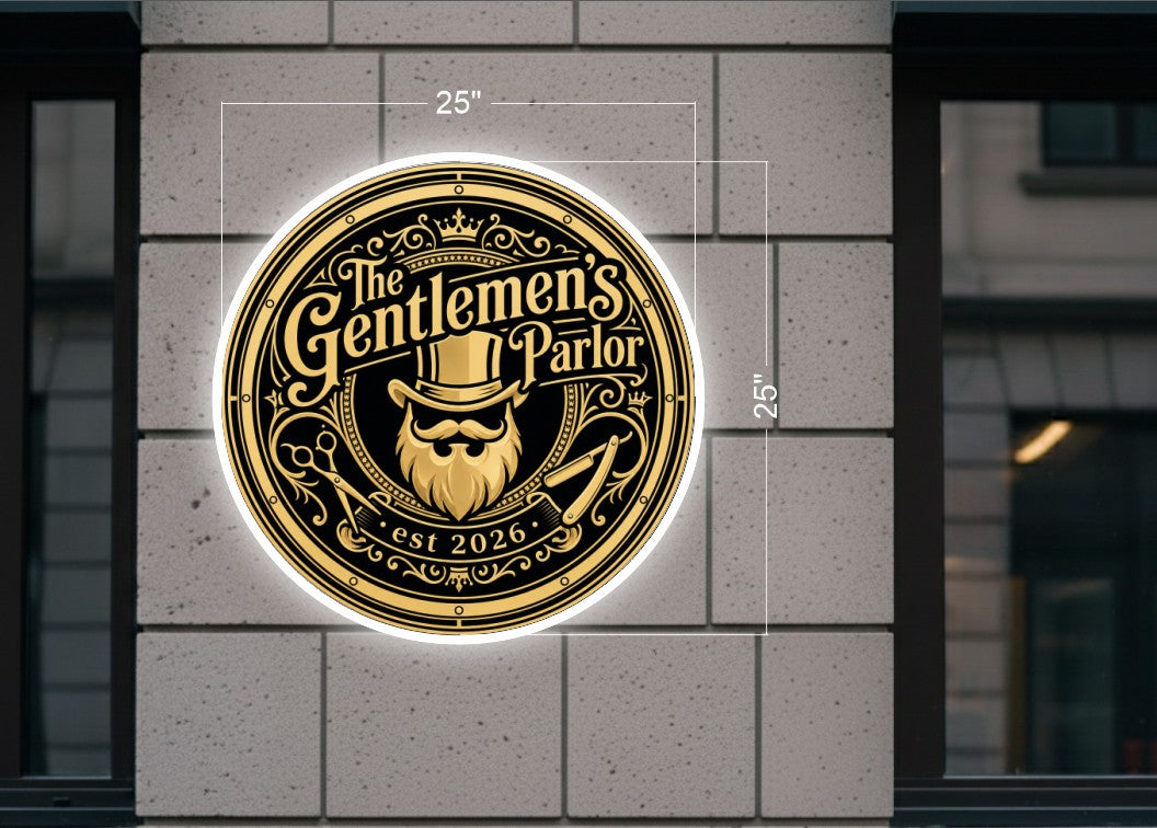 The Gentlemen's Parlor Signle Sided Light Box