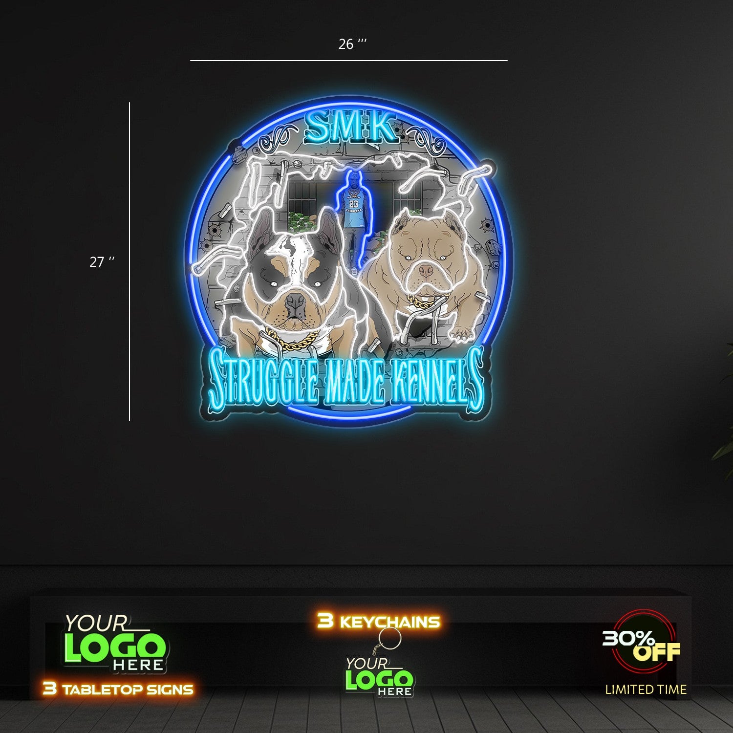 SMK STRUGGLE MADE KENNELS | LED NEON SIGN