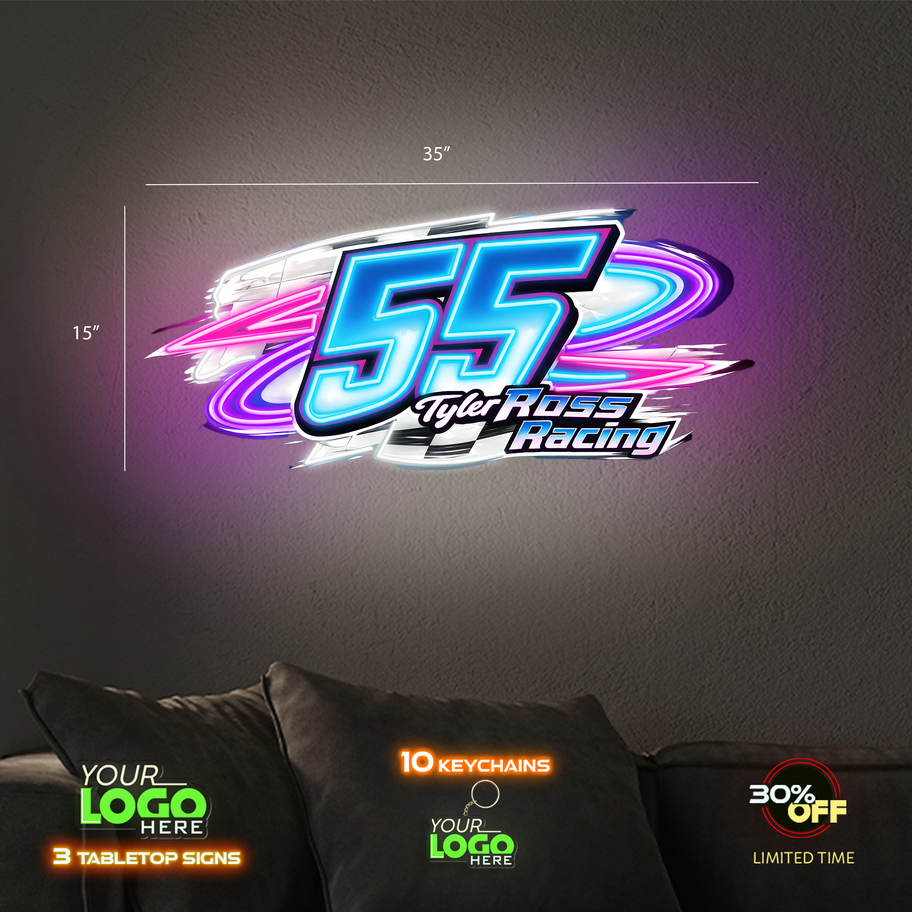 5S Tyler ROSS RACING | LED NEON SIGN