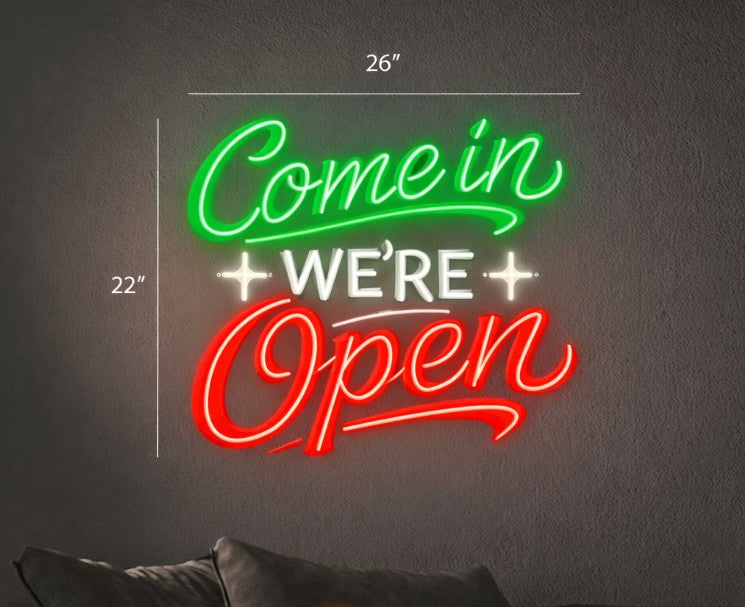 King's Pizza And OPEN sign | LED NEON SIGN ( 2 SIGNS)