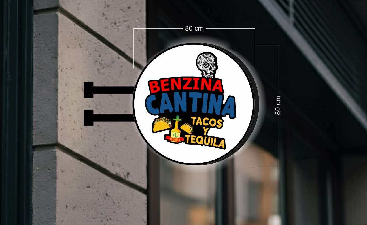 Benzina Cantina | ILLUMINATED BLADE SIGN