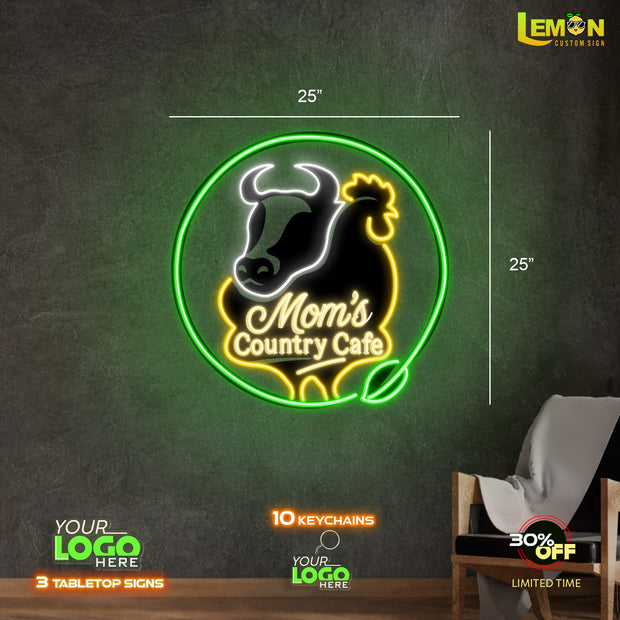 Mom's Country Cafe | LED NEON SIGN
