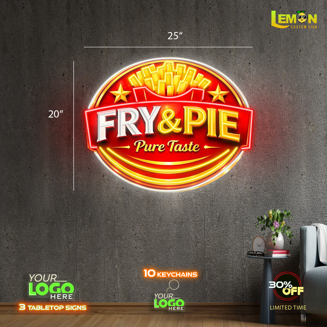 FRY & PIE | LED NEON SIGN