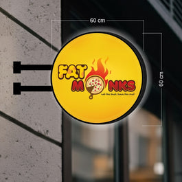 FAT MONKS | ILLUMINATED BLADE SIGN, LED NEON SIGN (2 SIGNS)