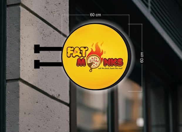 FAT MONKS | ILLUMINATED BLADE SIGN, LED NEON SIGN (2 SIGNS)