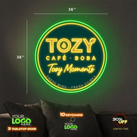 TOZY | LED NEON SIGN (6 tabletop signs and 15 keychains free)