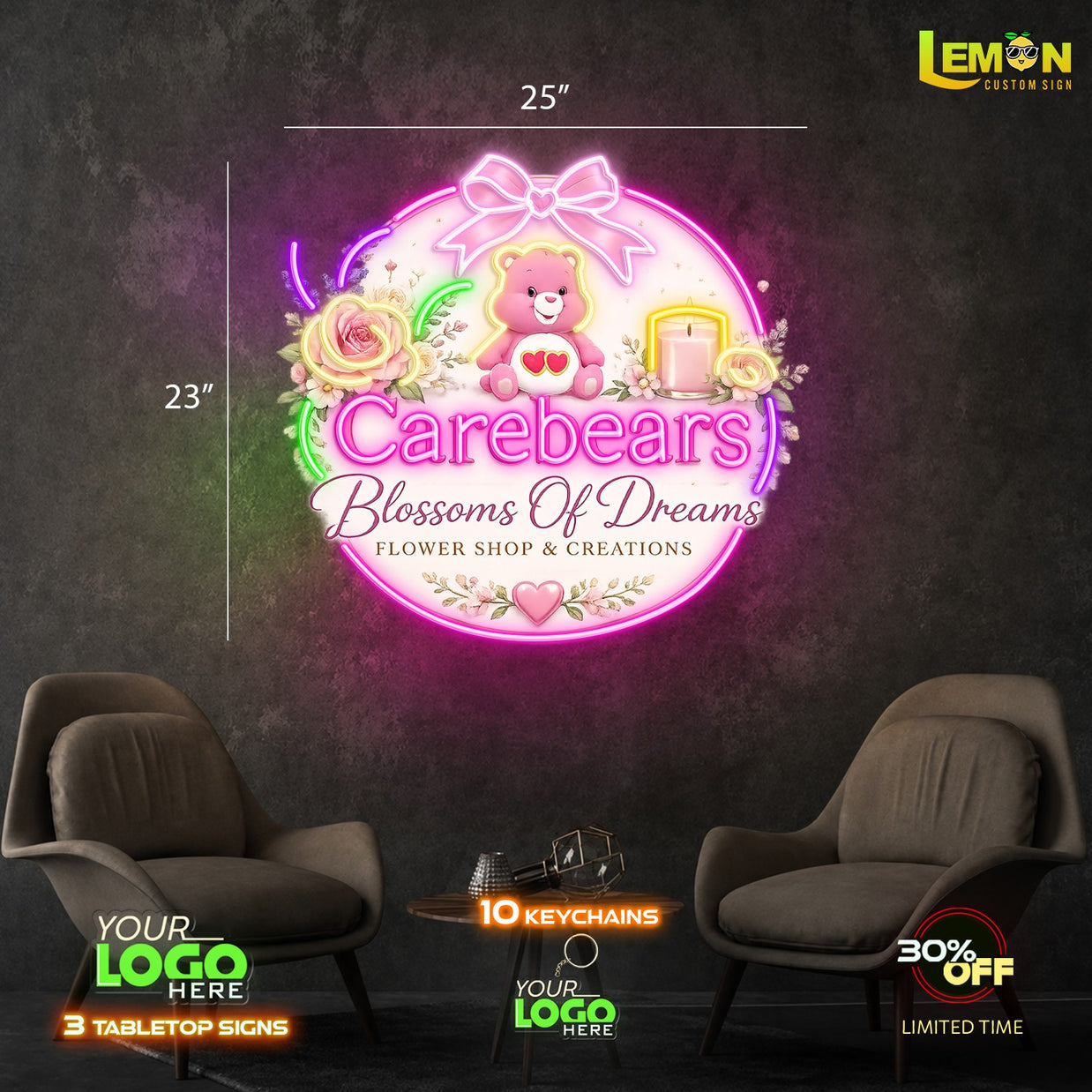 Carebears Blossoms Of Dreams | LED NEON SIGN