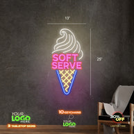 COFFEE SIGN AND SOFTSERVE SIGN| LED NEON SIGN ( 2 SIGNS)