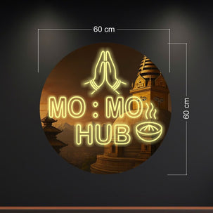 MoMo Hub | ILLUMINATED BLADE SIGN, LED NEON SIGN (2 signs)
