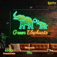 GREEN ELEPHANTS | LED NEON SIGN