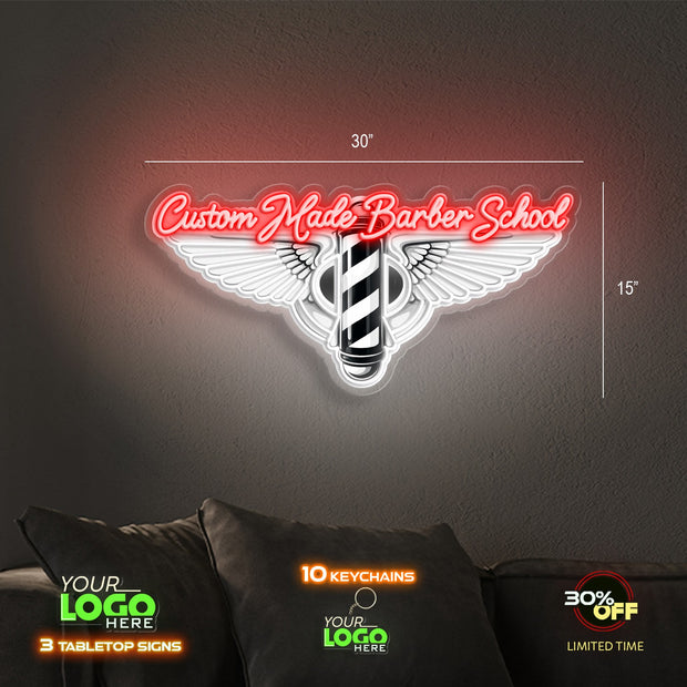Custom Made Barber School | LED NEON SIGN