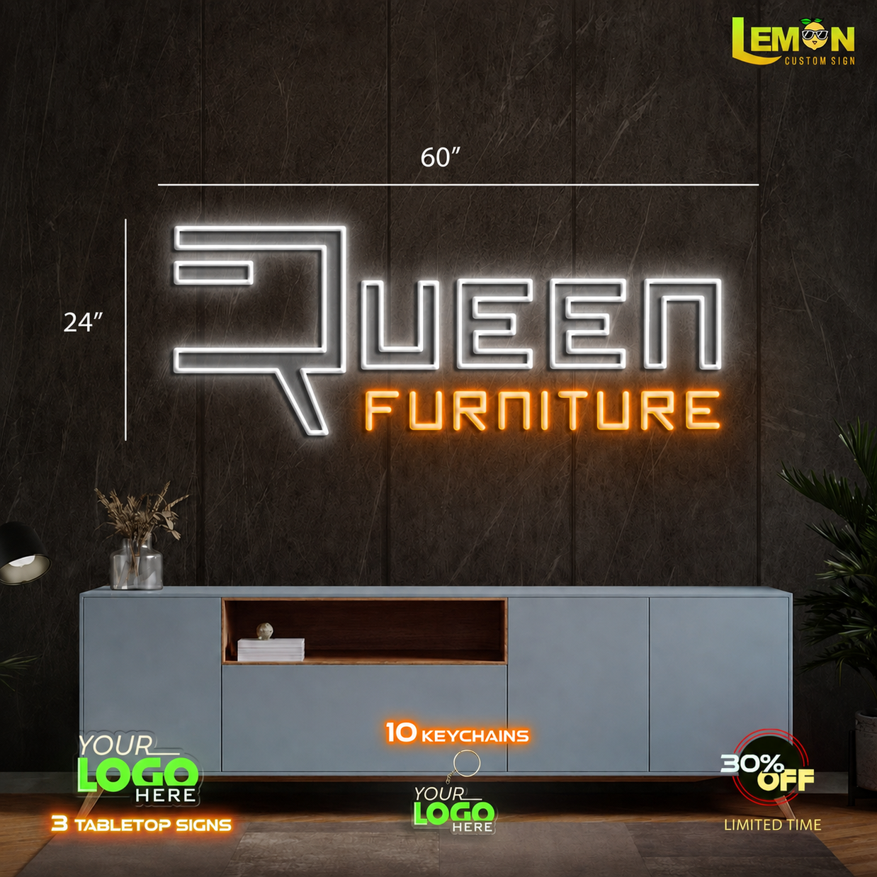 QUEEN FURNITURE | LED NEON SIGN