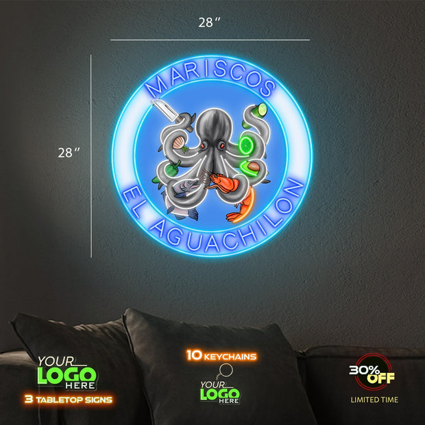 MARISCOS EL AGUACHILON| LED NEON SIGN