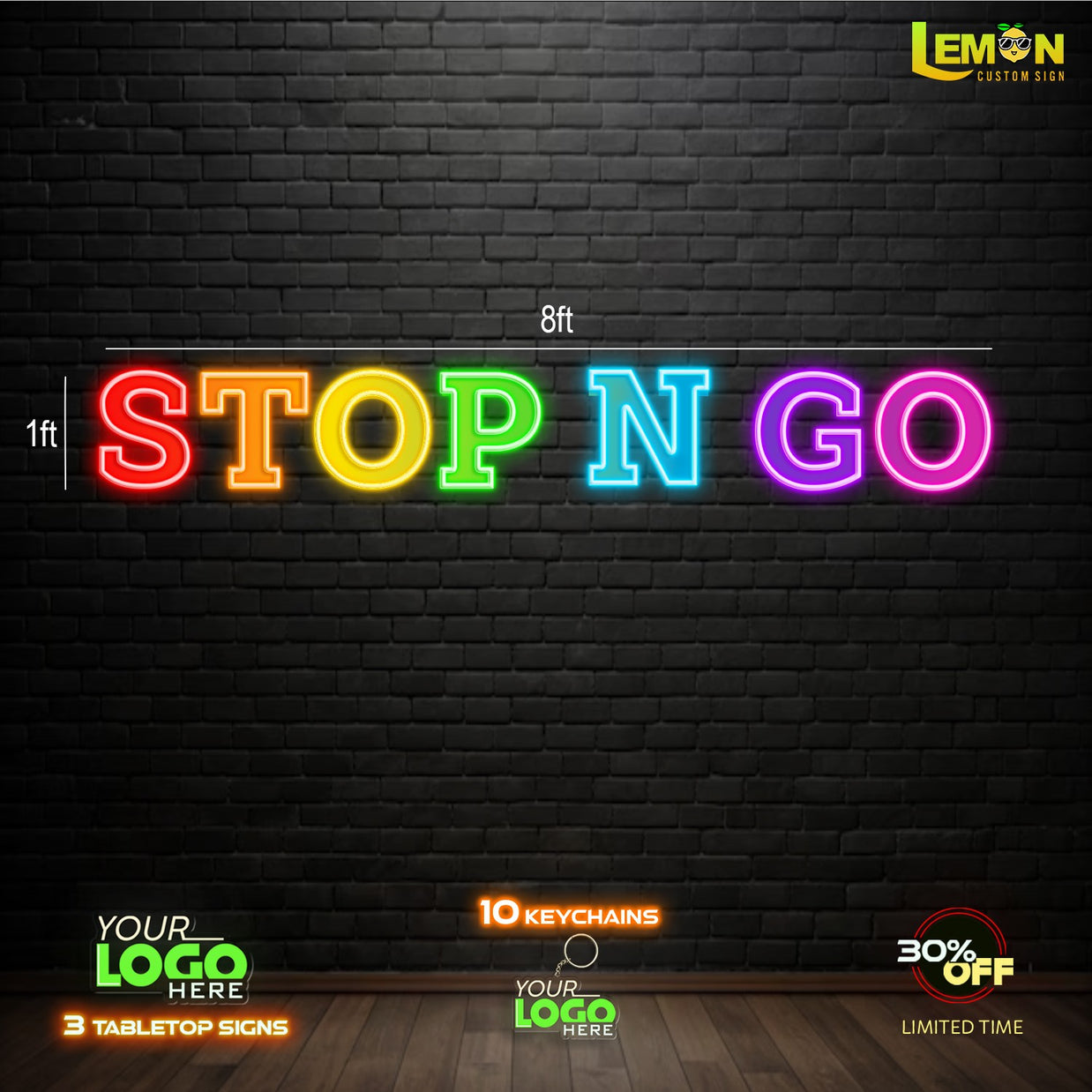 STOP N GO | LED NEON SIGN (OUTDOOR SIGN)