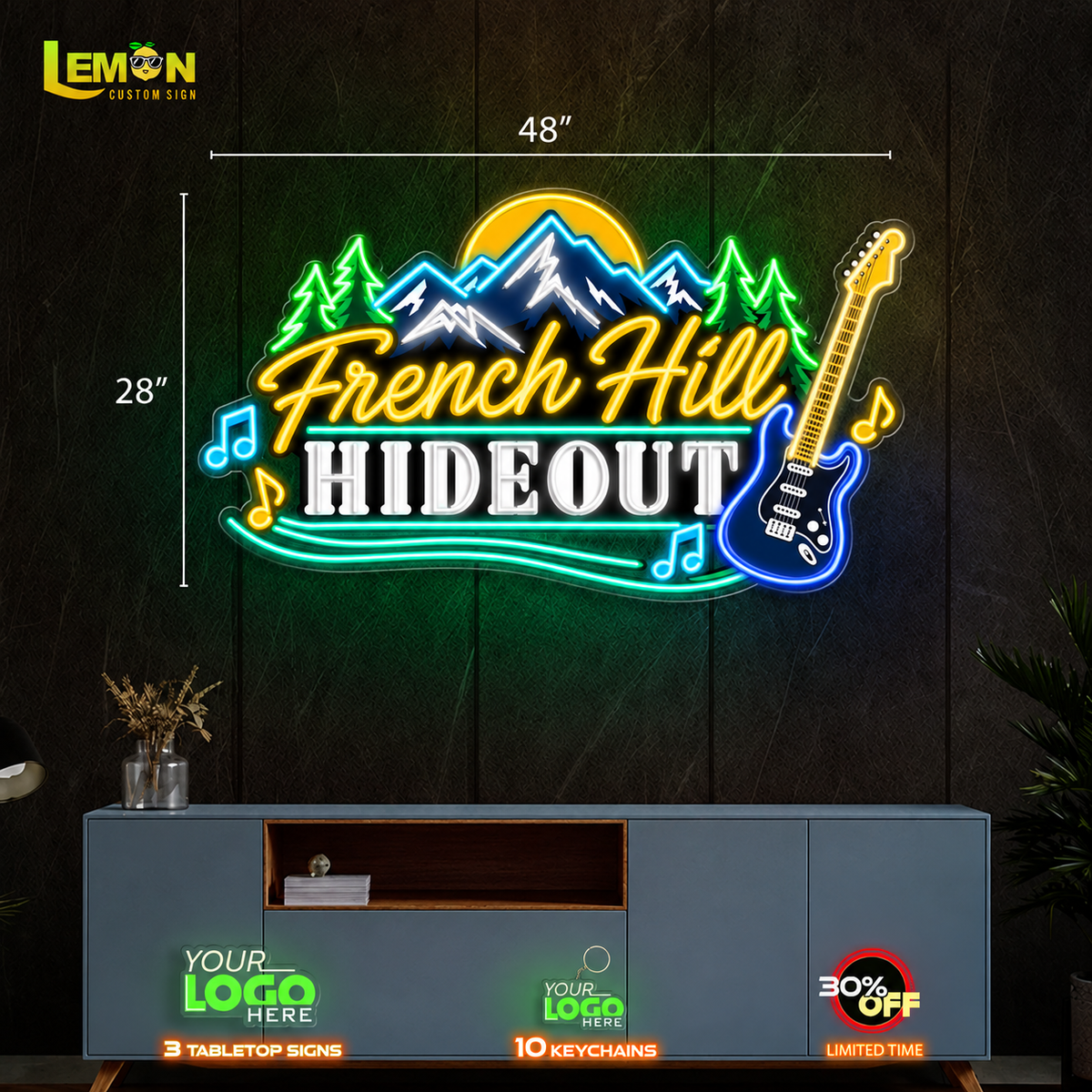 French Hill HIDEOUT - Led Neon Sign