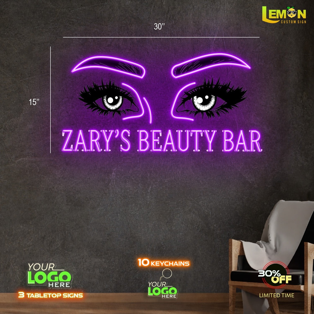 ZARY’S BEAUTY BAR | LED NEON SIGN
