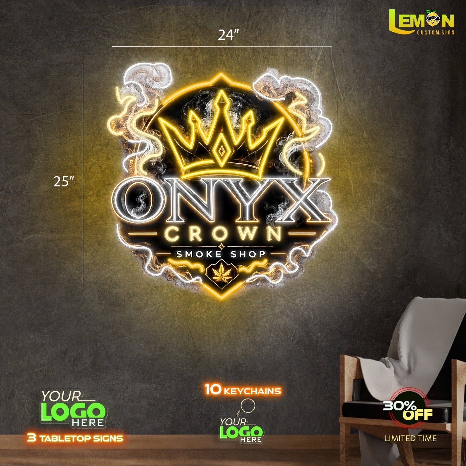 ONYX CROWN | LED NEON SIGN