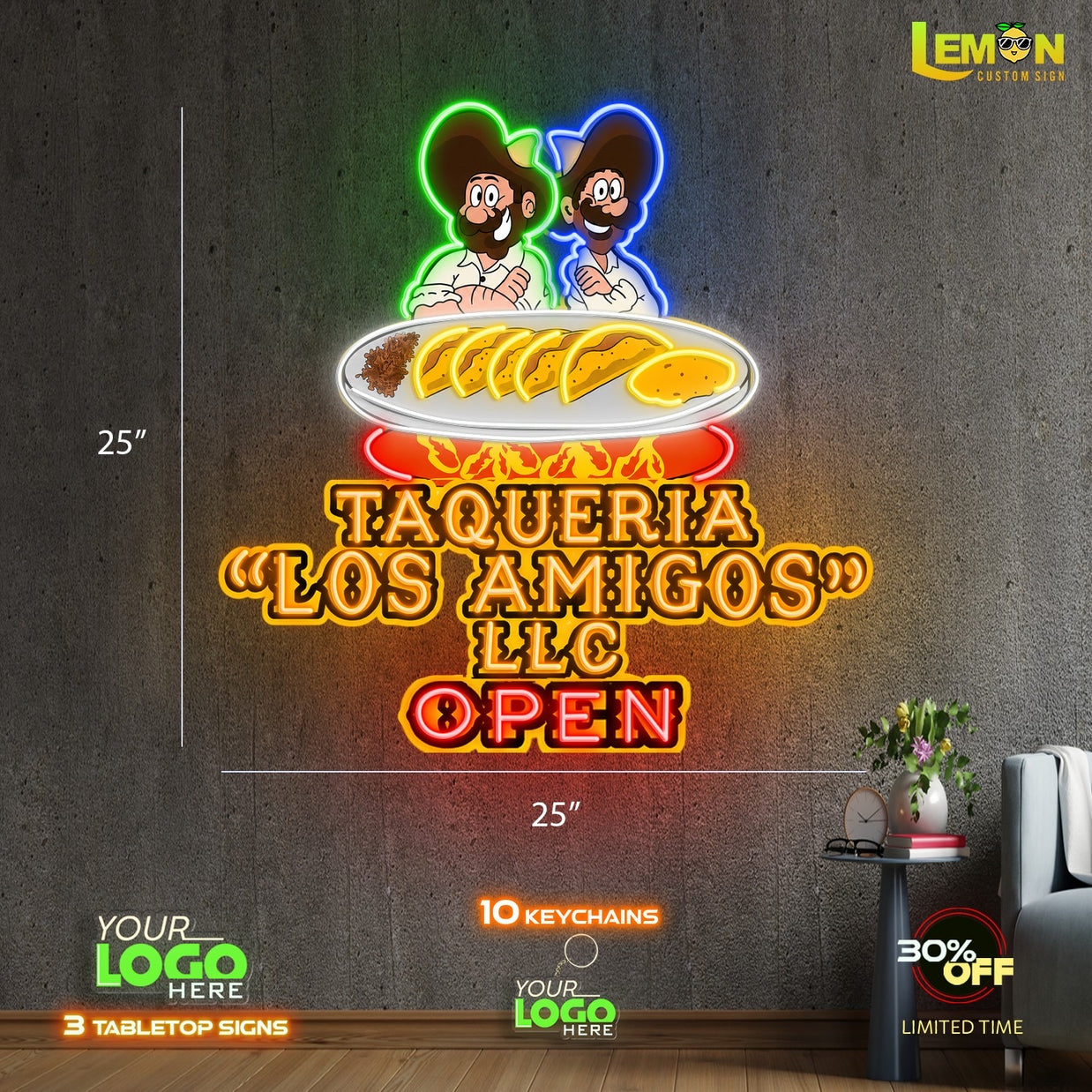 TAQUERIA LOS AMIGOS | LED NEON SIGN