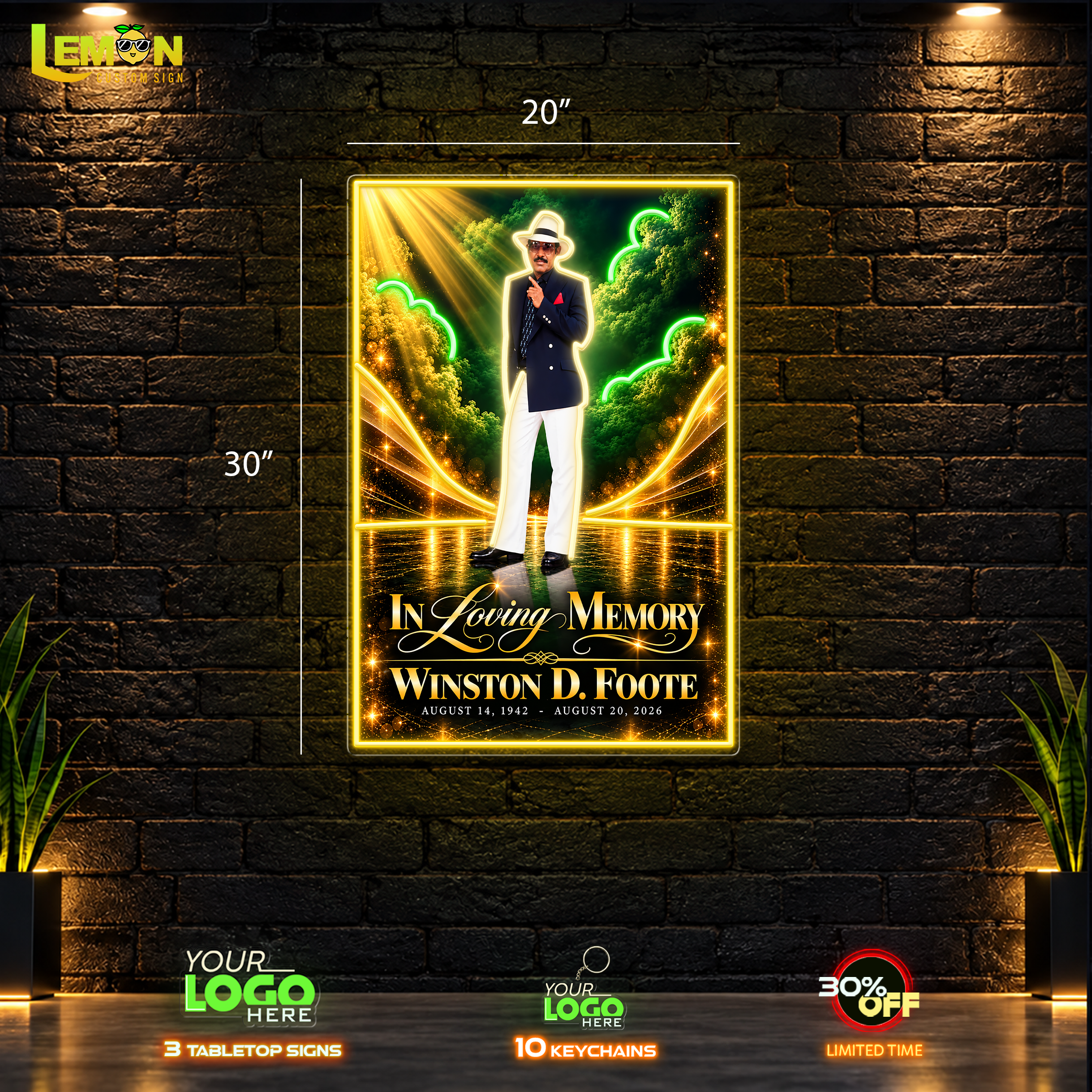 WINSTON D.FOOTER Led Neon Sign