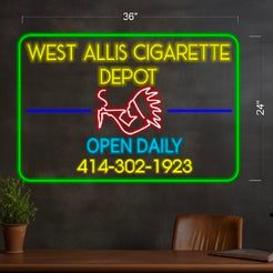 West Allis Cigarette Depot | LED NEON SIGN