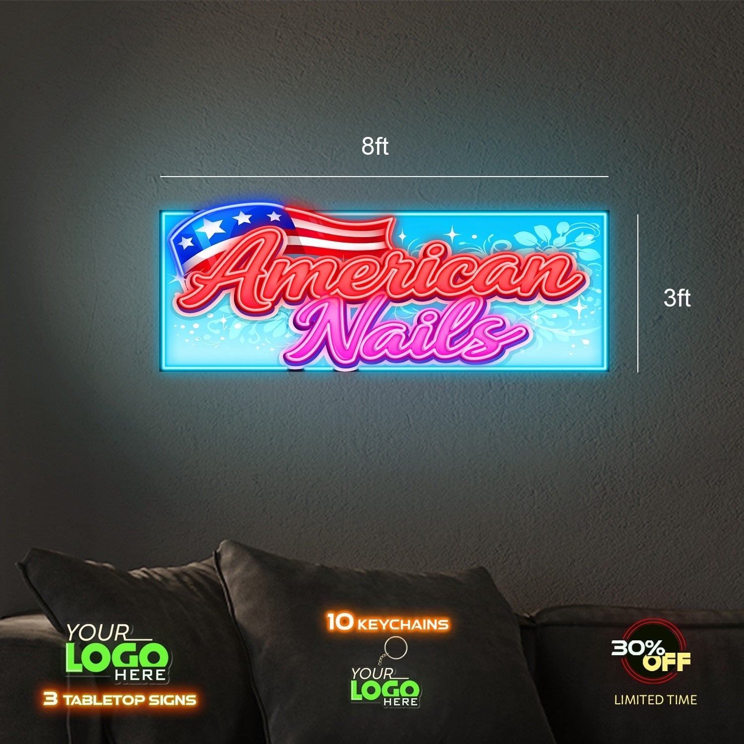 American Nails | LED NEON SIGN