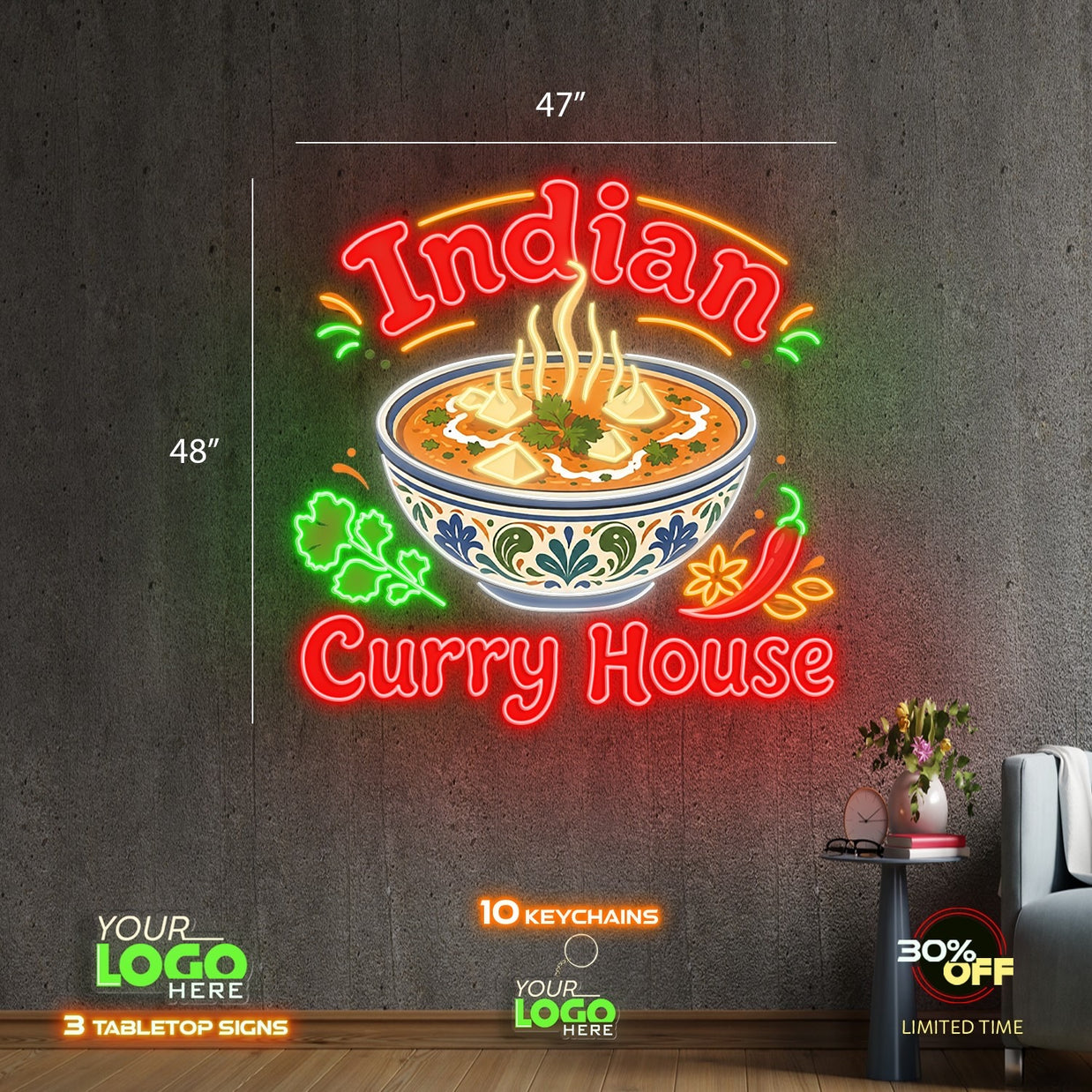 INDIAN CURRY HOUSE | LED NEON SIGN