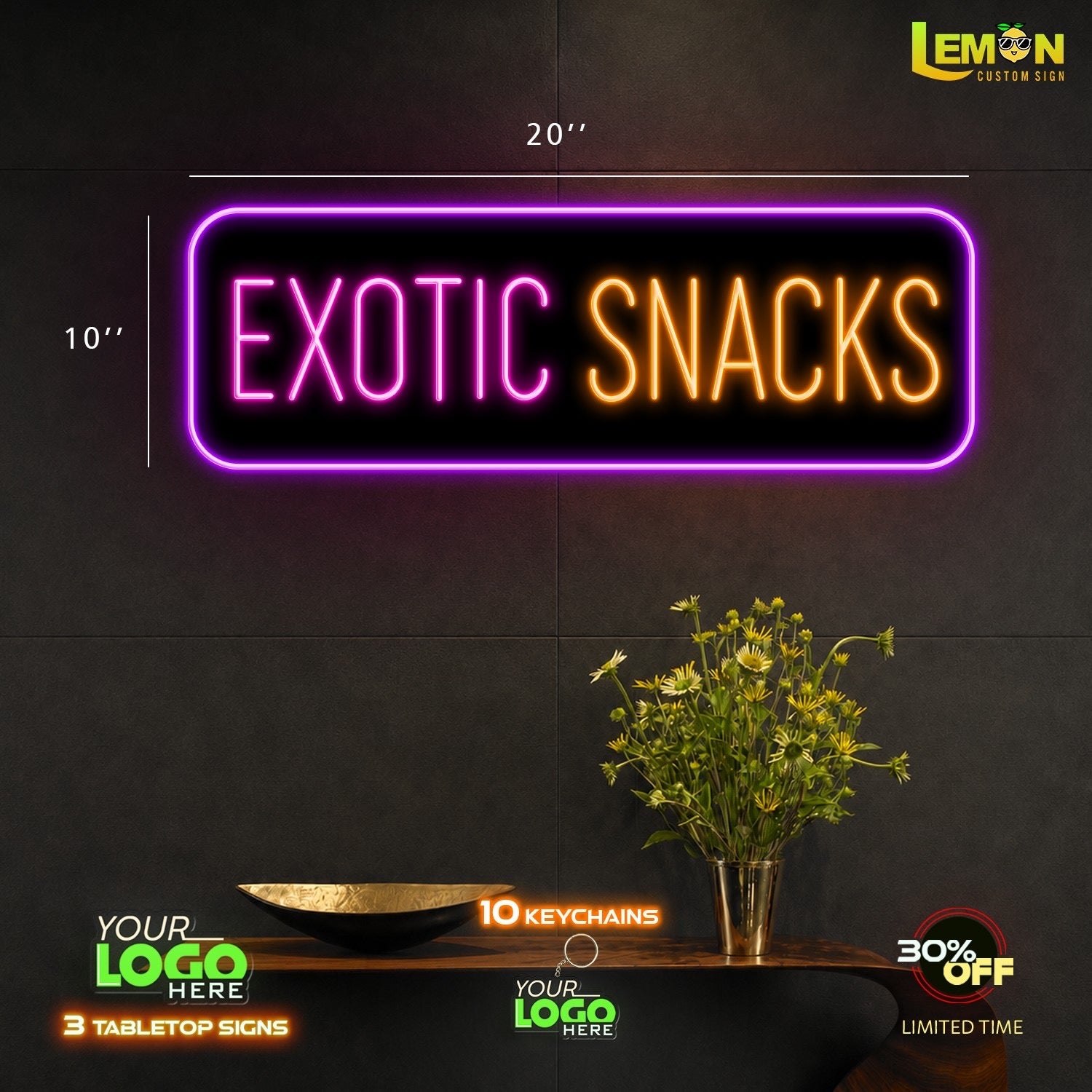 EXOTIC SNACKS | LED NEON SIGN