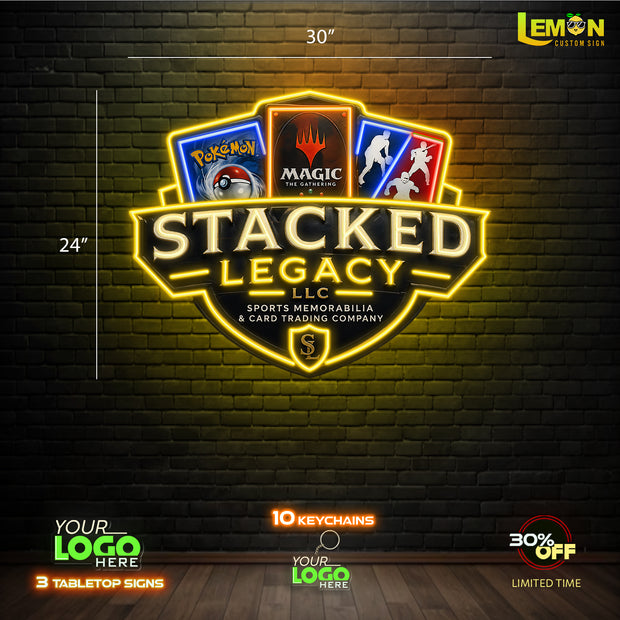 STACKED LEGACY | LED NEON SIGN (OUTDOOR SIGN)