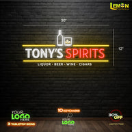 TONY'S SPIRITS | LED NEON SIGN ( OUTDOOR SIGN)