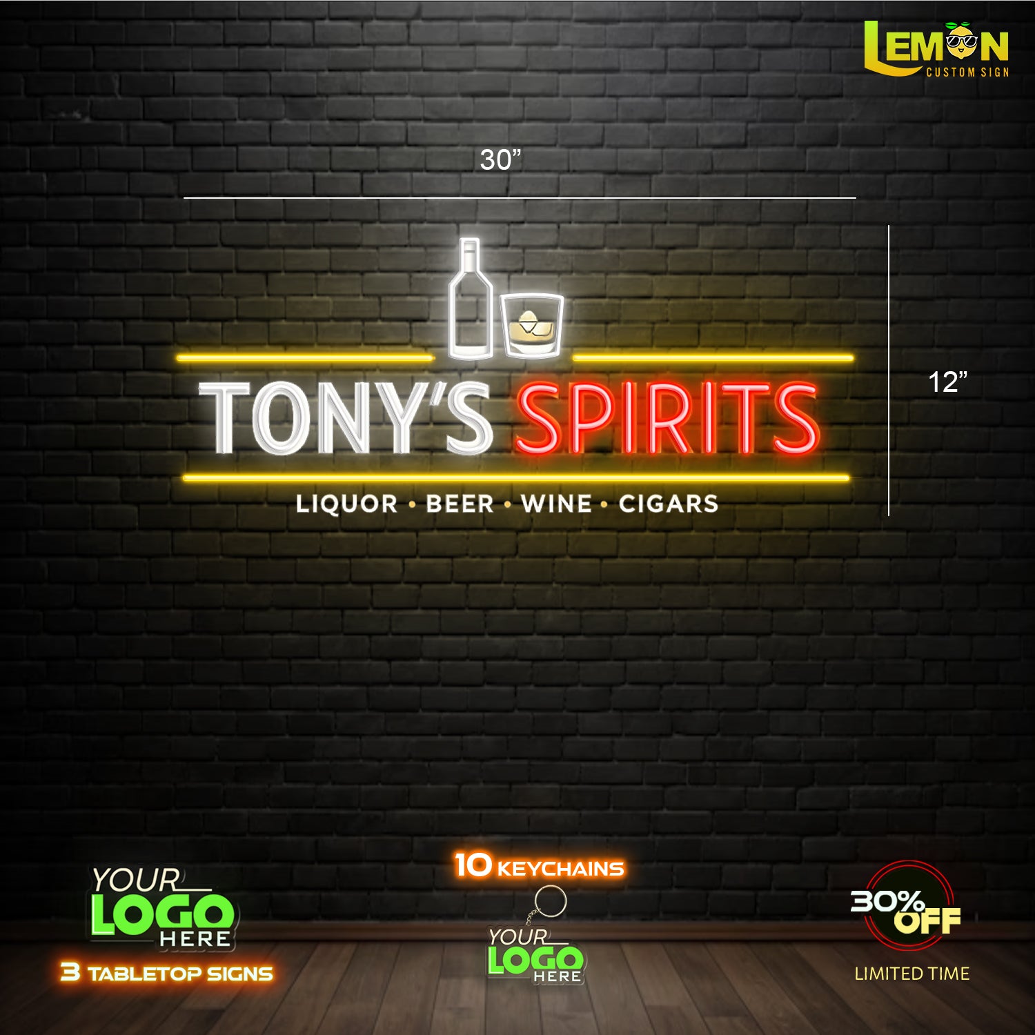 TONY'S SPIRITS | LED NEON SIGN ( OUTDOOR SIGN)