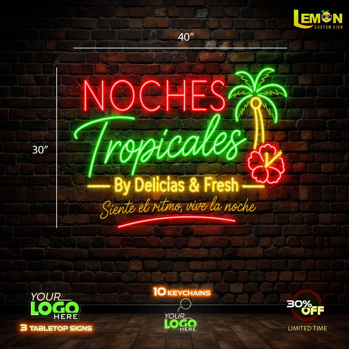 NOCHES Tropicales | LED NEON SIGN