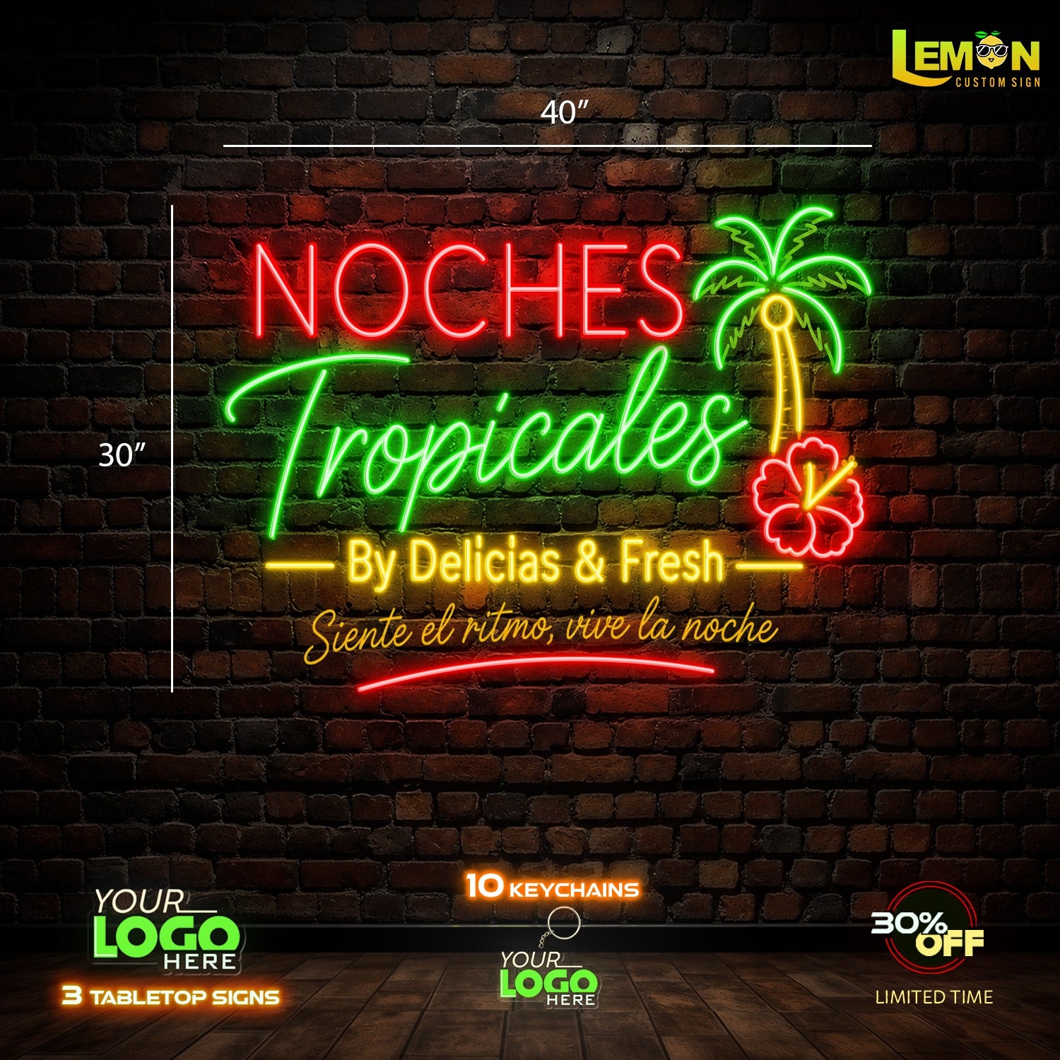 NOCHES Tropicales | LED NEON SIGN