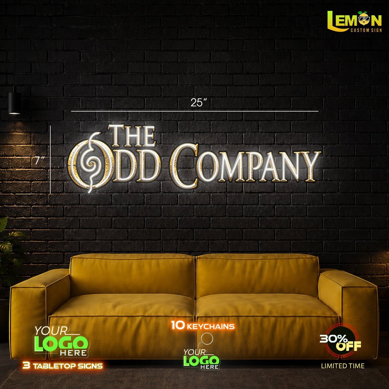 ONCE WAS & THE ODD COMPANY| LED NEON SIGN (15 KEYCHAINS)