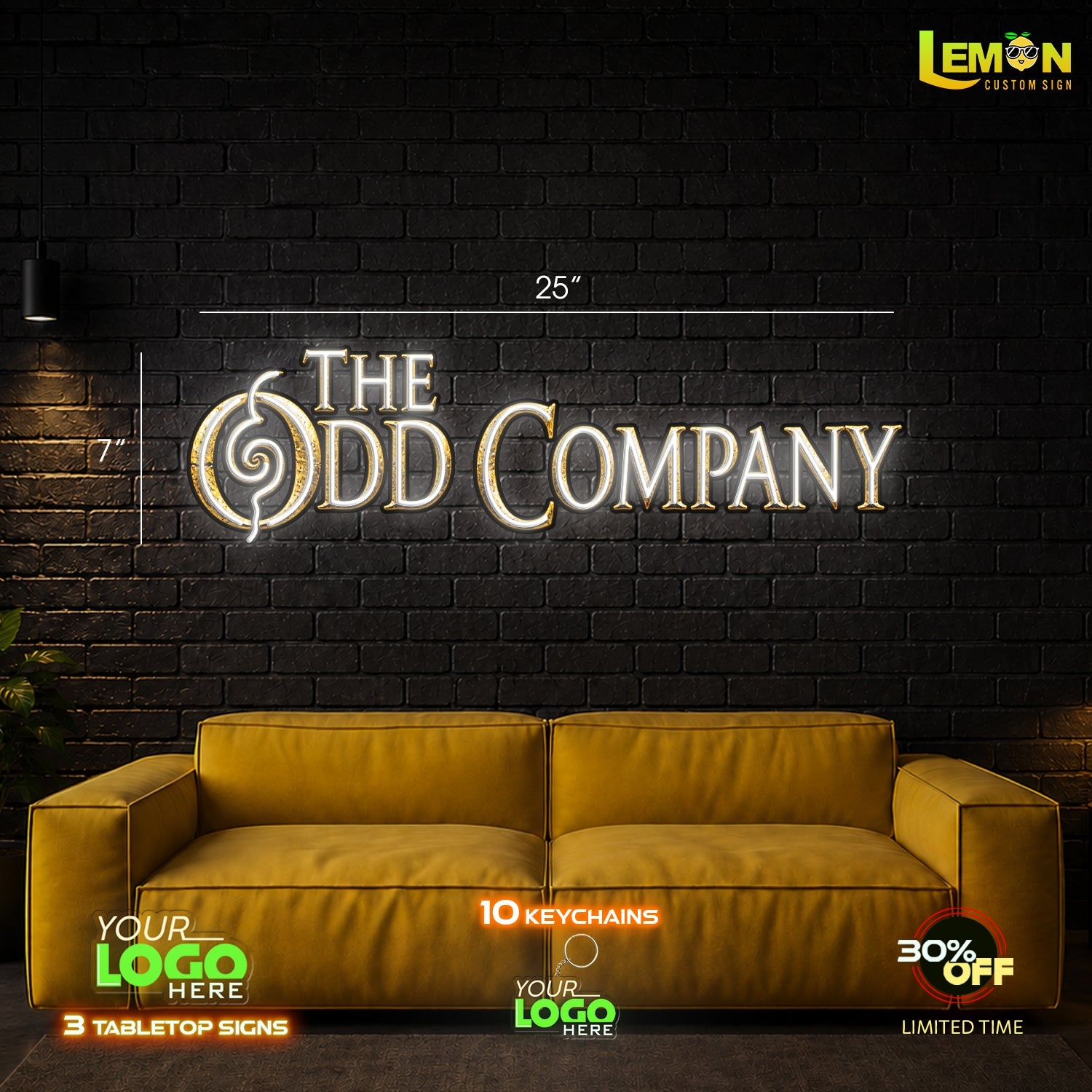 ONCE WAS & THE ODD COMPANY| LED NEON SIGN (15 KEYCHAINS)