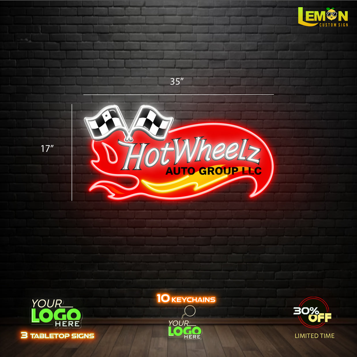 HOT WHEELZ | LED NEON SIGN (2 SIGNS)