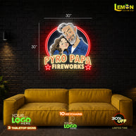 PYRO PAPA FIREWORKS | LED NEON SIGN (WATERPROOF)