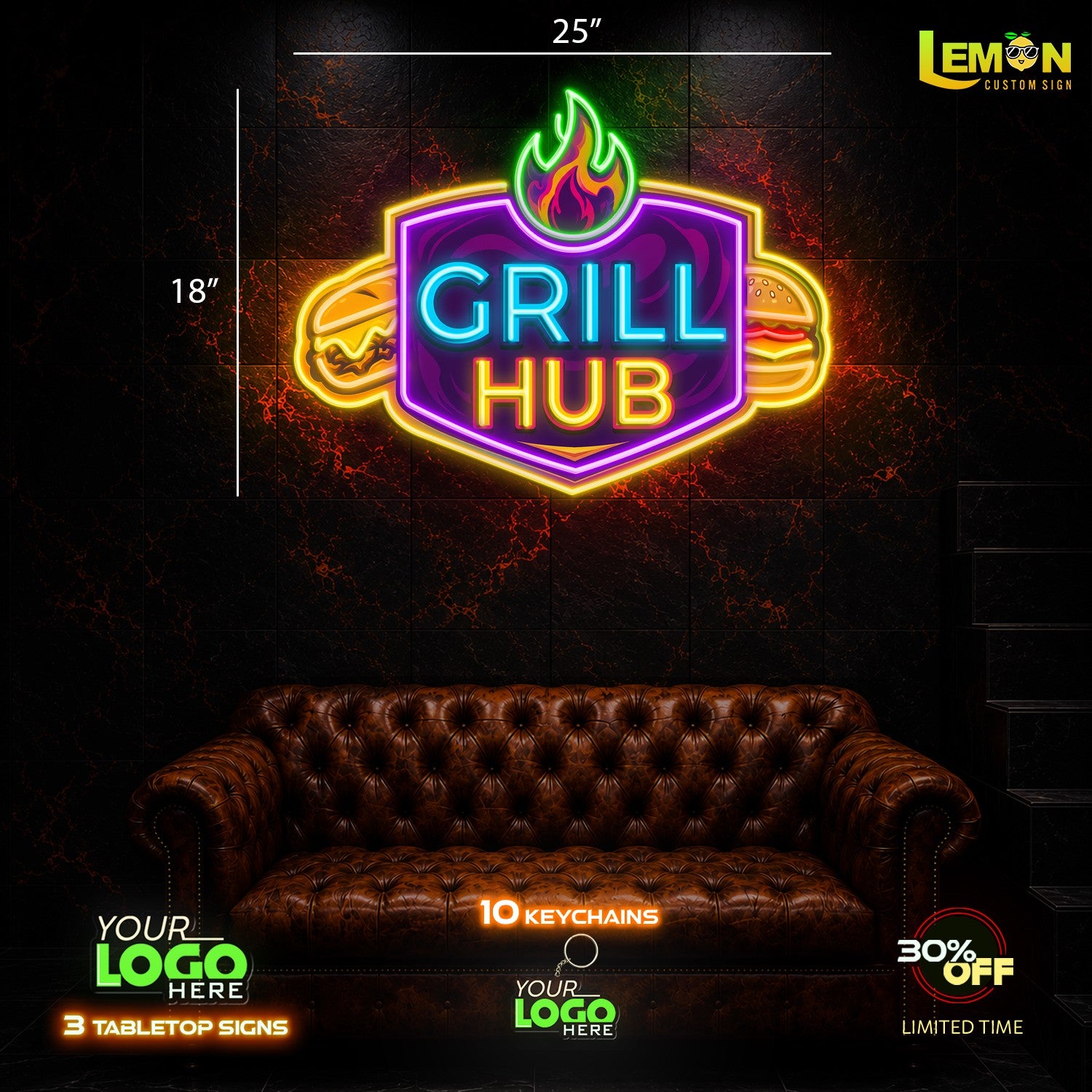 GRILL HUB | LED NEON SIGN