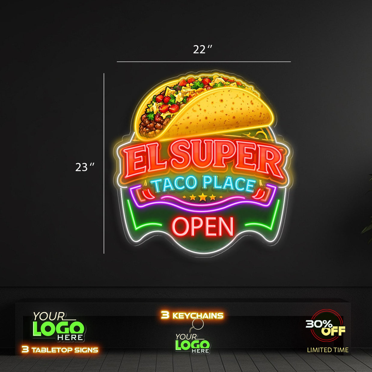 EL SUPER TACO PLACE | LED NEON SIGN