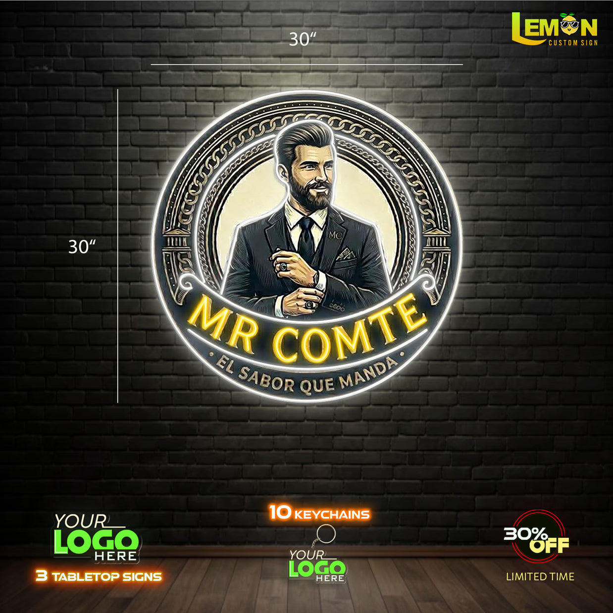 MR COMTE | LED NEON SIGN (OUTDOOR SIGN)
