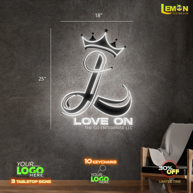LOVE ON | LED NEON SIGN ( 1 INDOOR SIGN AND 1 OUTDOOR SIGN)