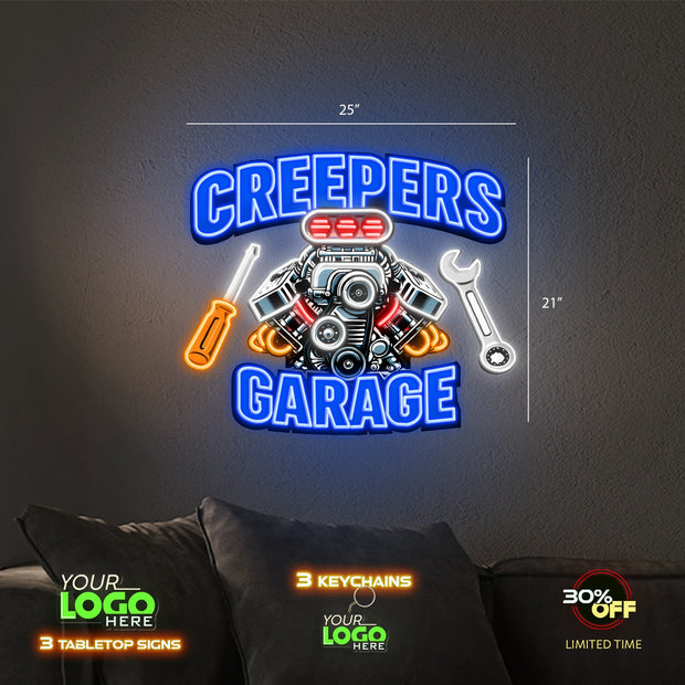 CREEPERS GARAGE | LED NEON SIGN