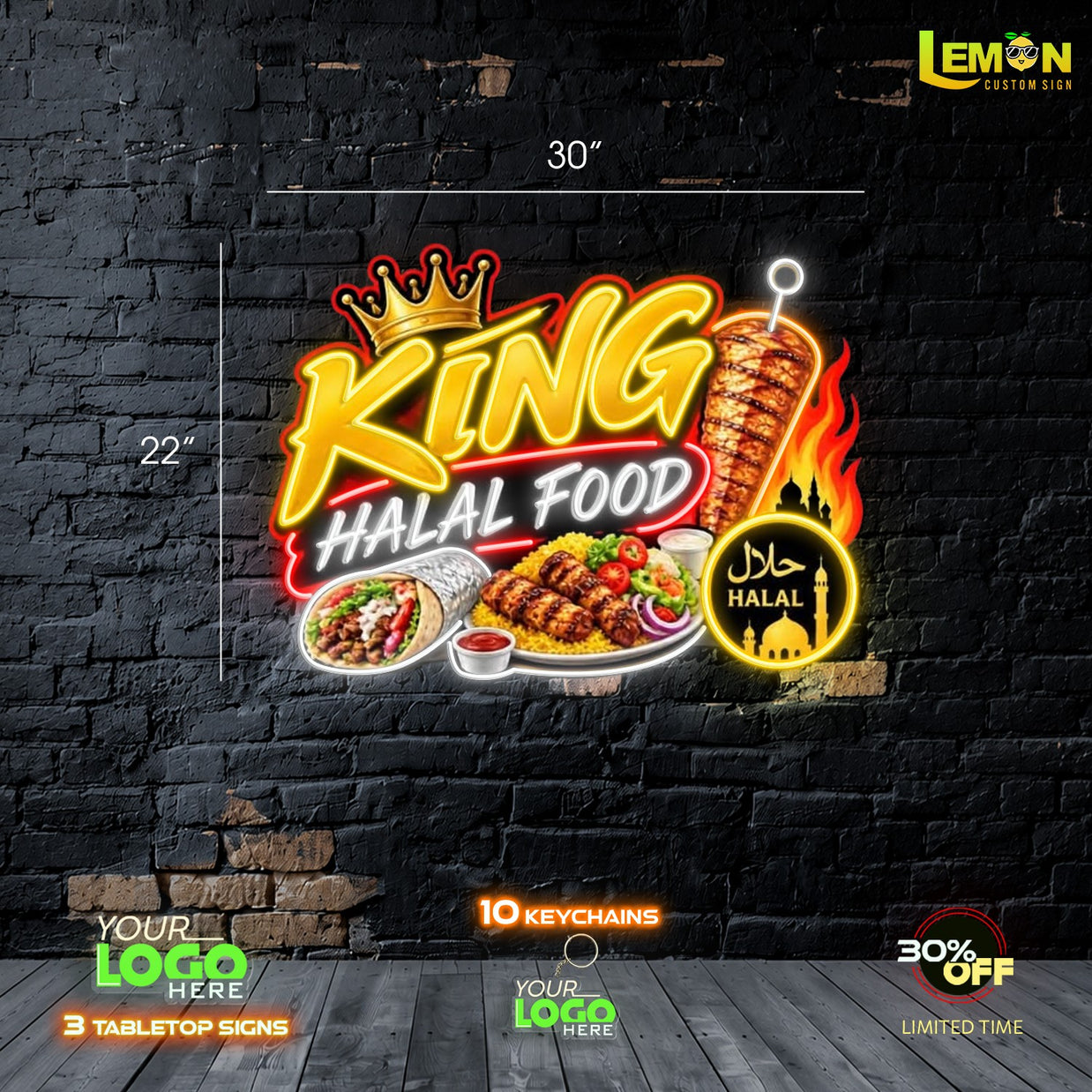 KING HALAL FOOD | LED NEON SIGN