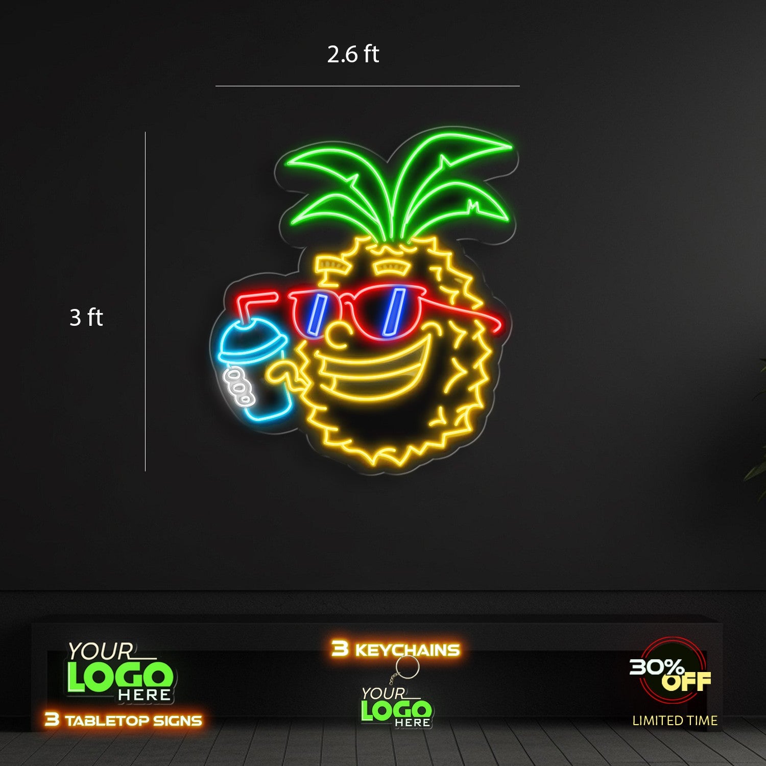 Pineapple | LED NEON SIGN (Outdoor Sign)