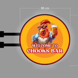 CHOOKS BAR | ILLUMINATED BLADE  SIGN