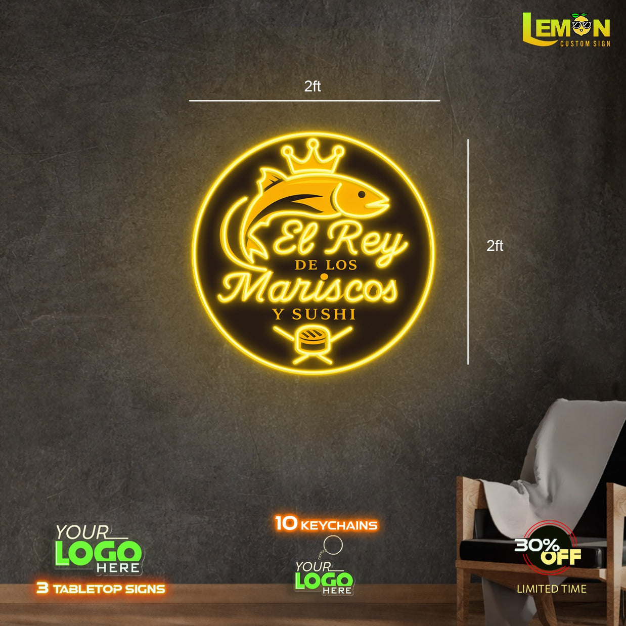 Del Mar Al Paladar | LED NEON SIGN (2 SIGNS)