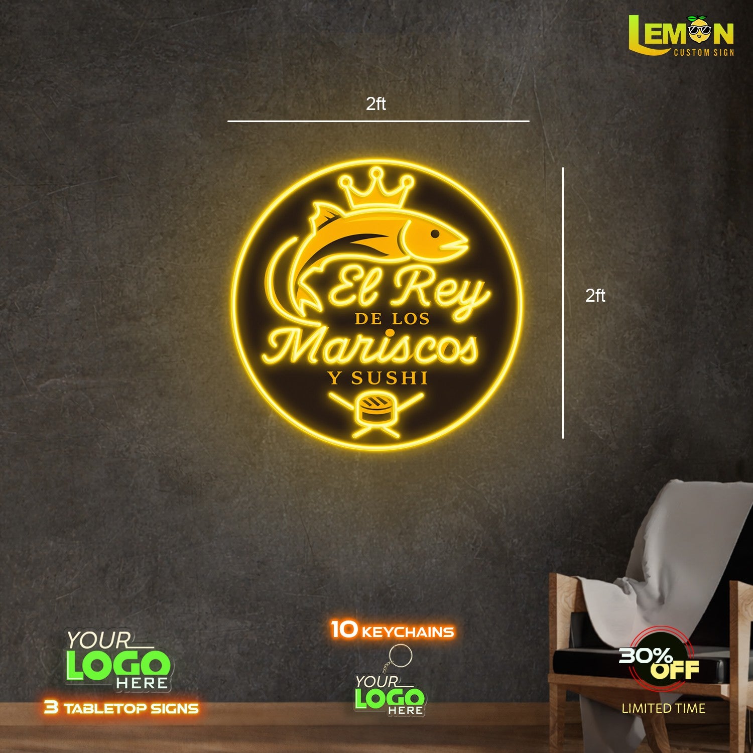 Del Mar Al Paladar | LED NEON SIGN (2 SIGNS)