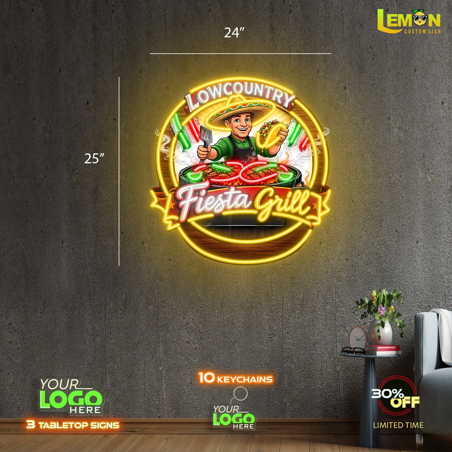 Lowcountry Fiesta Grill | LED NEON SIGN