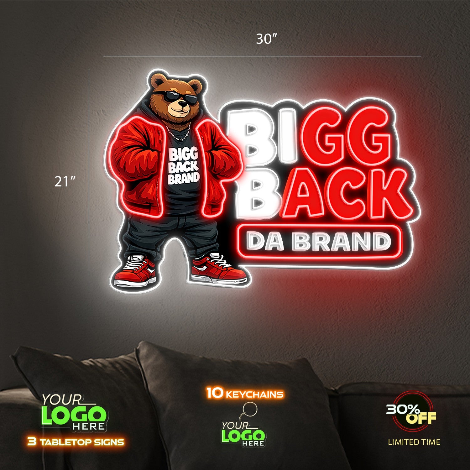 Bigg Back DA Brand | LED NEON SIGN